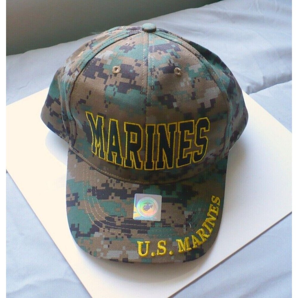 ❤️ NEW US MARINES Baseball Cap Camouflage Embroidered Adjustable